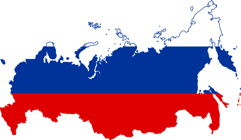 Russische Flagge- Grenzen
